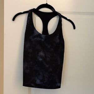 Old Navy Black Tie-Dye Racerback Tank Top